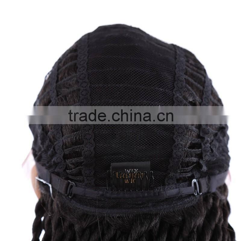 30" Japanese Fiber Micro Pre Braided 3x Box Braids Large African American Synthetic Lace Front Braided Wigs