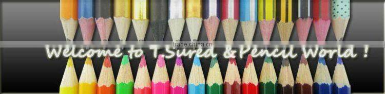 7"Black Lead Round Shpae HB Cartoon Pencil With Eraser