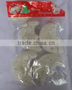 Foam Christmas Glitter Ornaments , foam bell for christmas day