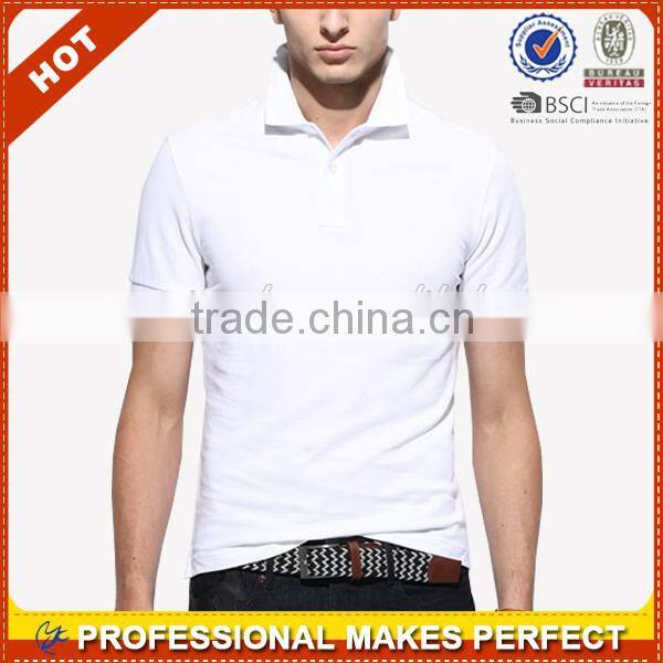 Custom Cotton Plain White Color Polo Shirt Design(YCP-C0387)