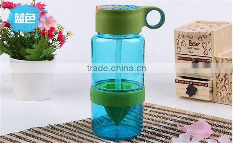 lemon juice bottle 550ml with straw