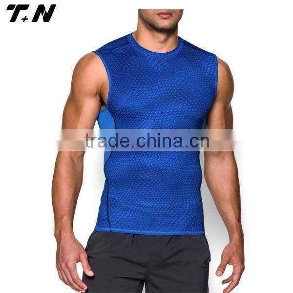 Blank compression wear, compression vest men, rash vest sleeveless