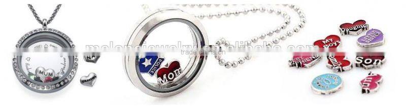 2015 Fashion Red Enamel Christmas Bell Floating Lockets Charms Wholesale