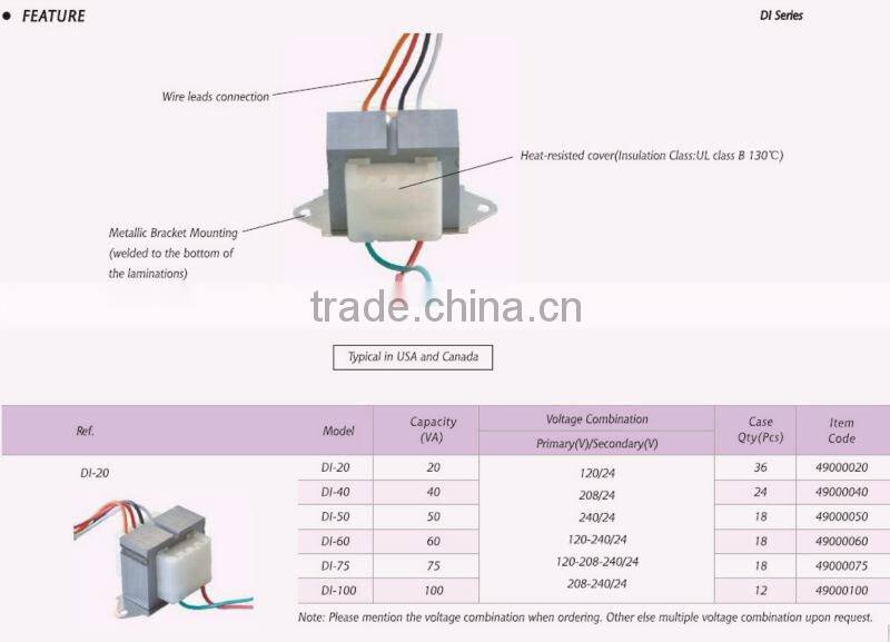 Control Transformer DI series/electrical power transformer