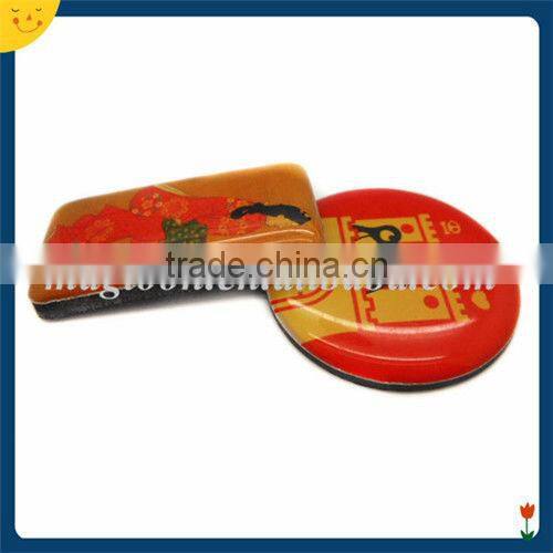 Custom beautiful Japanese woman rectangle epoxy fridge magnet