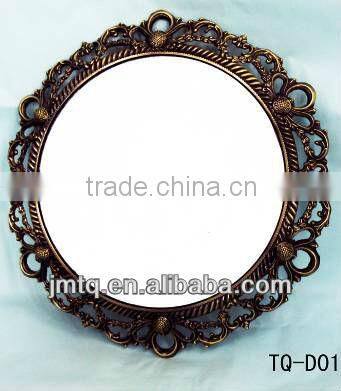 special round shape lace trimmings table mirror