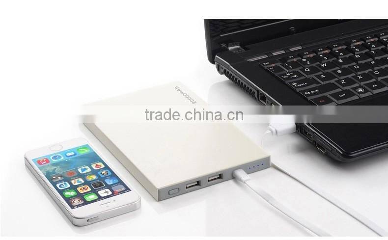 2016 Hot sale Ultra slim Portable power bank 20000mah for Smartphone