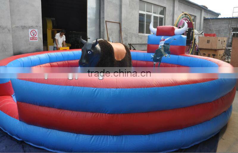Inflatable mechanical bullfight