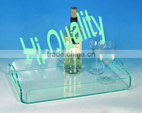 2015 hot sales black square acrylic serving tray, acrylic hotel trays