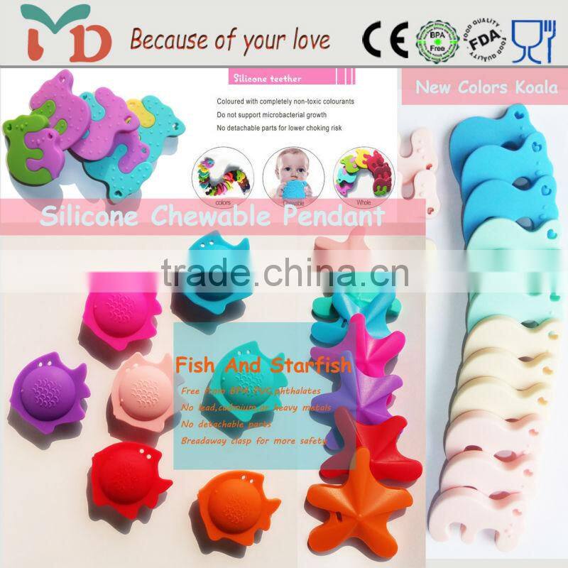 Manufacturer food grade FDA approved BPA free safety baby toy silicone for teething
