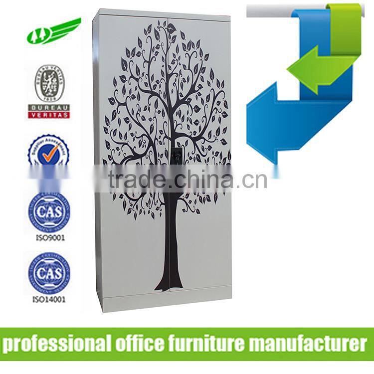 Full Height lockable 4 shelf book almirah design