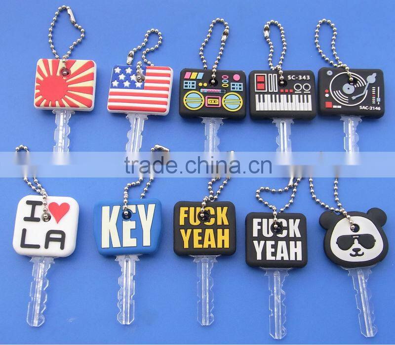 US flag key cover top head cover chain cap keyring covers