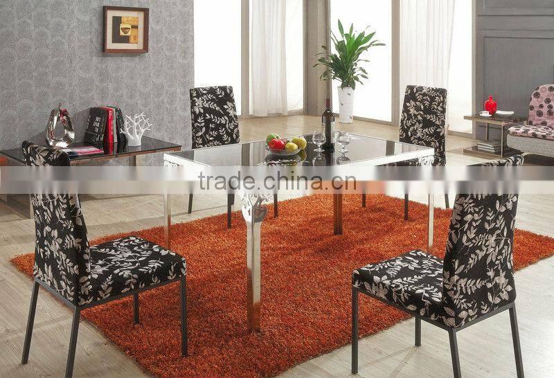 Z651-2 Hotel room Industrial non-woven fabrics black metal dining chair