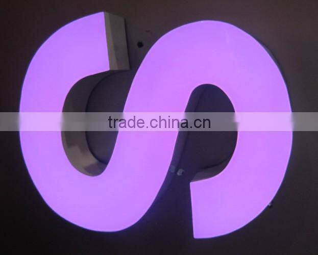 Attractive advertising equipment epoxy resin illuminated shop sign