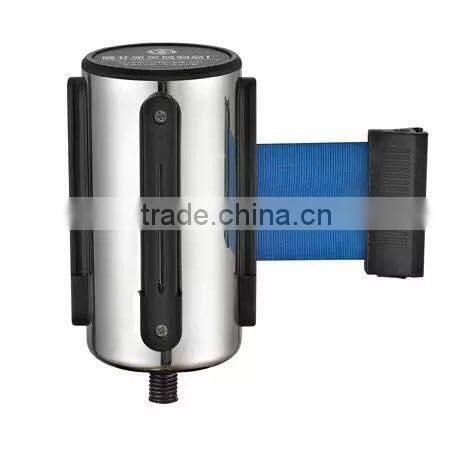 Stainless steel 2M threaded retractable cassette for belt stanchion