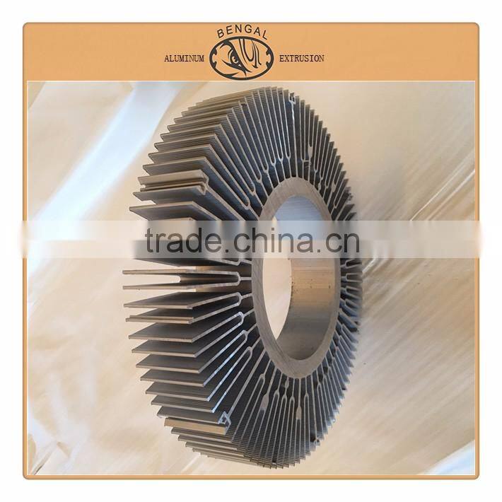 Round Hollow Aluminum Profile, Aluminum Heat Sink Extrusions