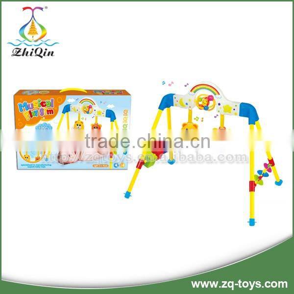 High quality electric baby play gym musical gym baby activity gym with hangjing toys