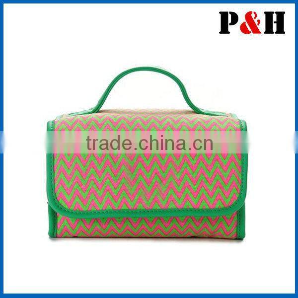 New arrival wholesale zipper nylon toiletry women makeup brush bag