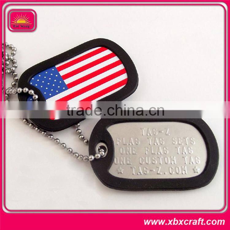 custom aluminum logo recessed dog tags with stamping technology