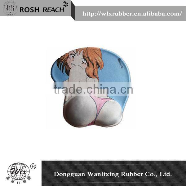 sexy cartoon girl mouse pad wth wrist