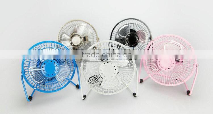 Mini fan usb clip fan with battery 4 inch fan plastic ABS blue green pink color