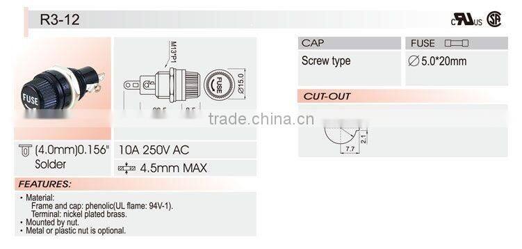 5x20 new and original lamp fuse holder with low price