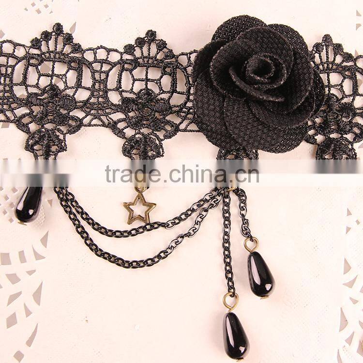 black rose lace girls fashion new design anklet