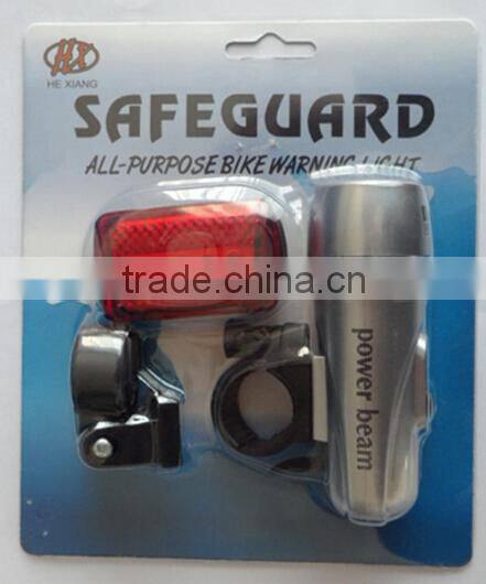 Waterproof LED Lamp Bike Bicycle Front Head Light + LED Rear Tail Safety Flashlight