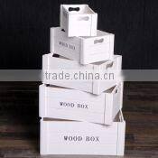 wooden box white, wood craft box, white storage box