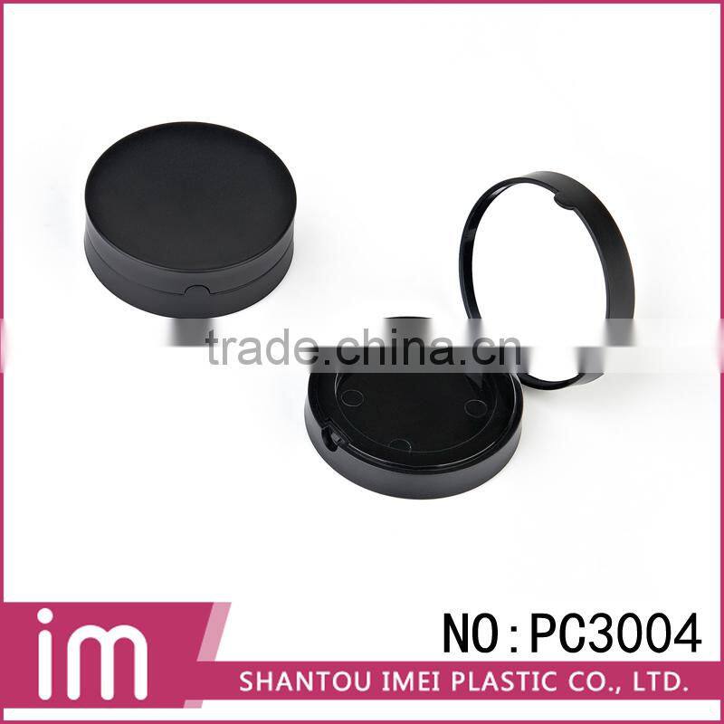 black pressed powder empty cosmetic compact powder case