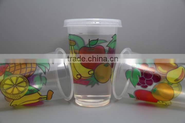 cuatomized drinking clear cold plastic PET cup