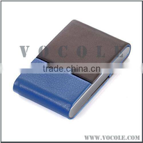 hot selling double side colors 100%genuine leather money clip wallet with card holder