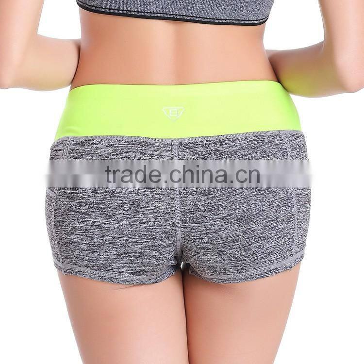 Breathable women girl running shorts gym sports fitness shorts