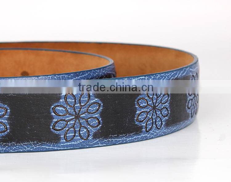 2015 Summer Popular Blue Color Leather Mens Belts SWF-M15061803
