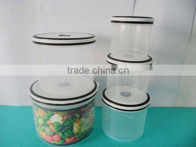 Plastic food saver storage containers