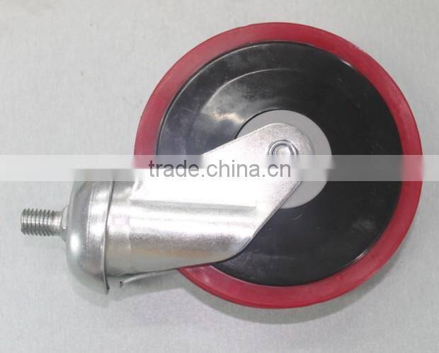 5'' dual dishes shopping trolley caster