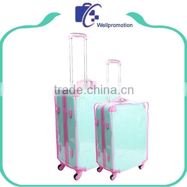Custom travel waterproof clear pvc suitcase luggage cover