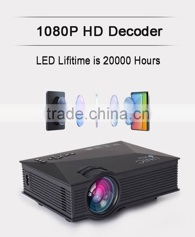 UC46 Lcd projector with led lamp,LED Proyector,video wifi wireless home office projector