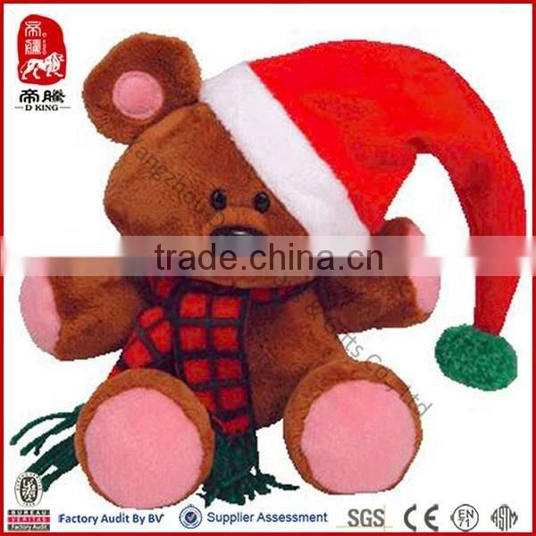 2016 New christmas gift custom cute fashion soft stuffed plush christmas bear