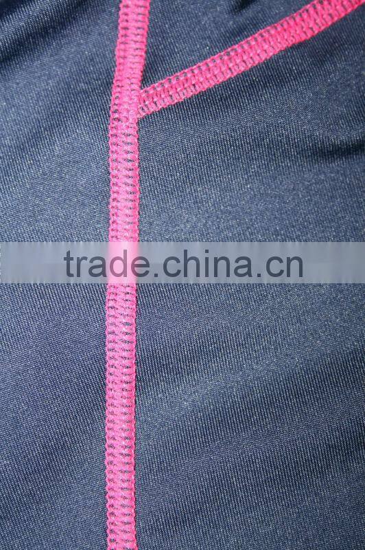 Functional quick dry capri pants bottom mesh contrast , running pants,custom ladies inner wear