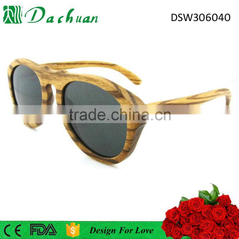Old fashion good quality polarized replica wood sunglasses
