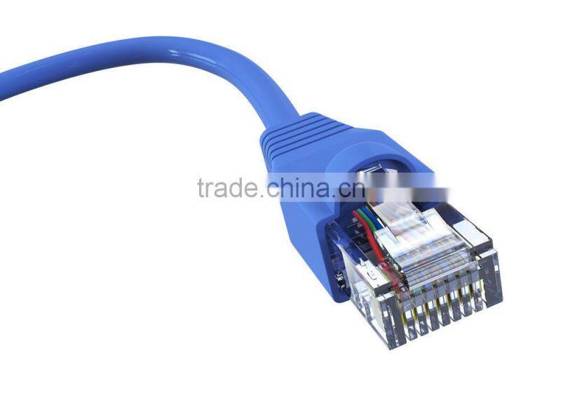 Hot selling Bare Copper 3M RJ45 CAT6 blue color Flat Ethernet cable utp patch cord