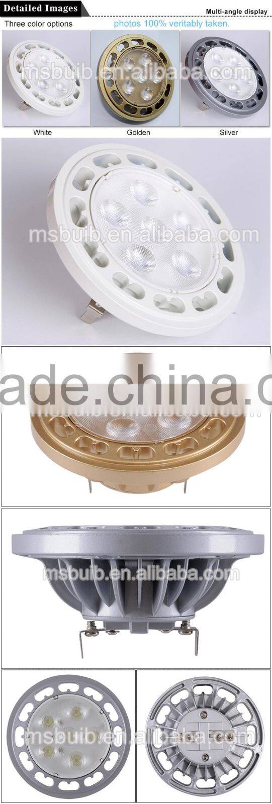 Mingshuai led spotlight AR111 LED lamp G53 11W 550lm 2835 SMD TUV CE RoHS