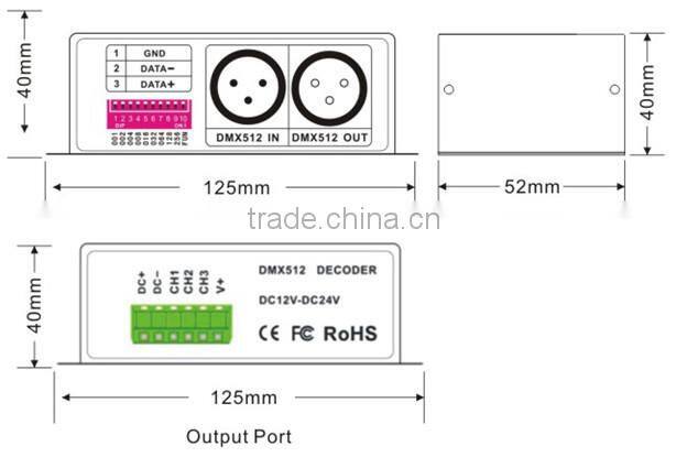 LDP6803 TLS3001 WS2811 protocl DMX512 decoder controller nightclub DMX LED lights decoder