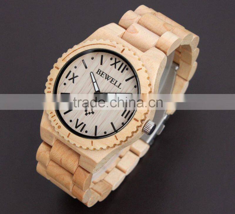 2014 New fashion gifts handmade wood watch for ladies Vintage wood watch with quartz movement in large stock