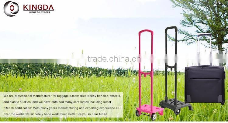 Suitcase plastic trolley handle wheels plastic