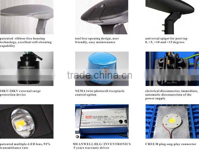 Unique Patent Ribbon-free 120W LED solar Street Light with excellent performance 115lm/w