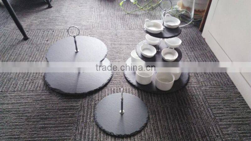 Slate plate for wedding cake stand