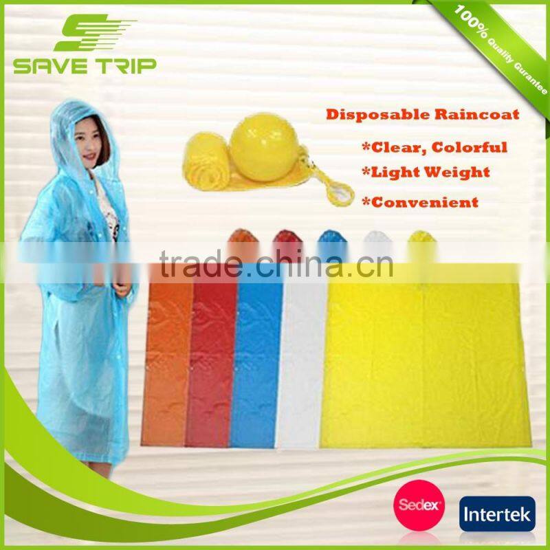 Wholesale free sample transparent PE fashional cheap prices disposable ladies raincoat