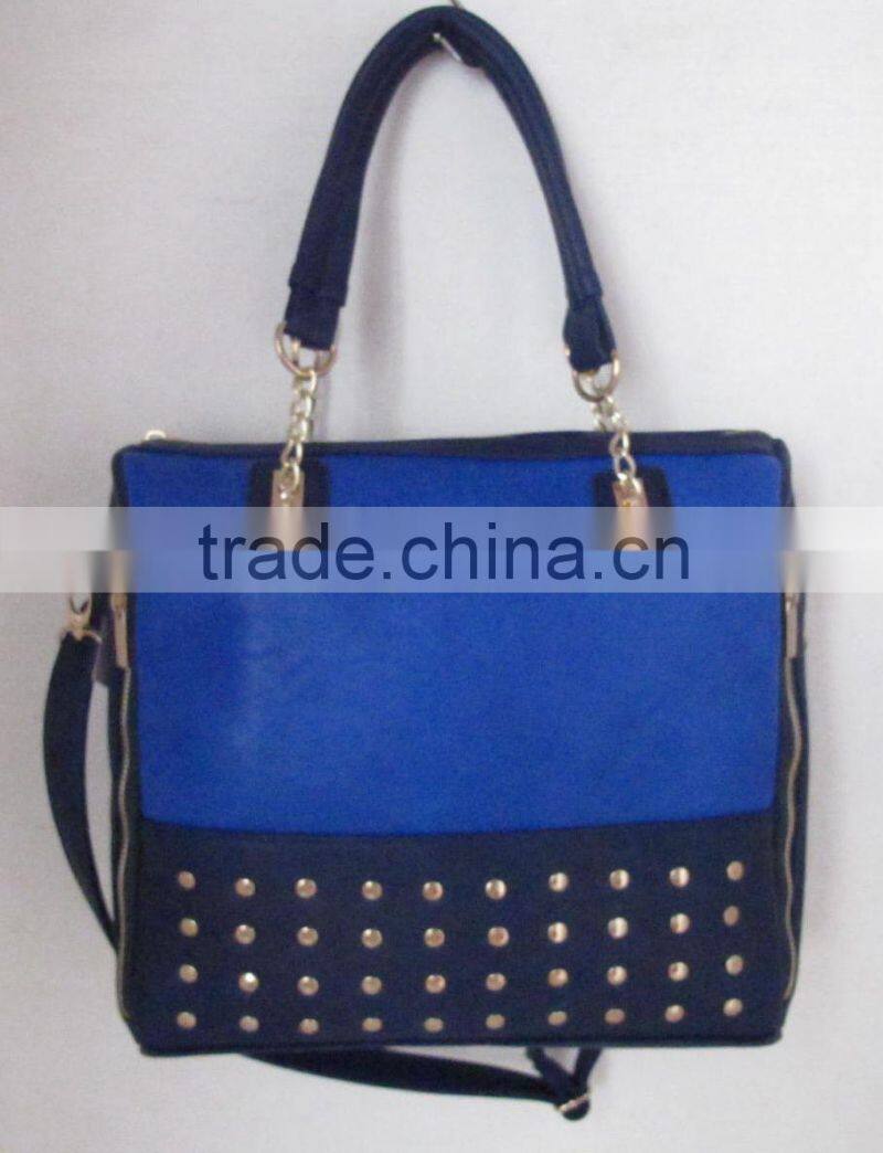 New design blue tote bag tote bags with rivets